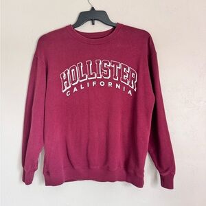 Hollister Burgundy Crewneck Sweater